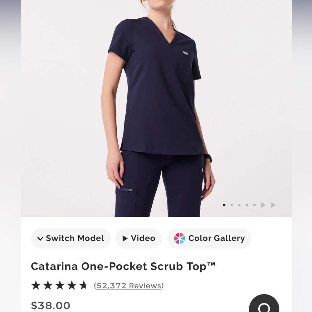 Figs Navy Scrub top!